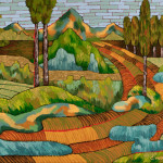 Sweep of Land Towards the Summit Acrylic on Canvas