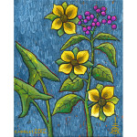 Flowering Berry Stalk Acrylic on Canvas