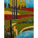 Taiga: The sign in the landscape acrylic on Canvas