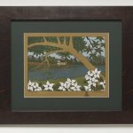 The Bent Tree Framed India Ink and Watercolor on Handmade Paper