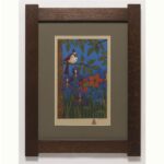 Bird With Irises Framed